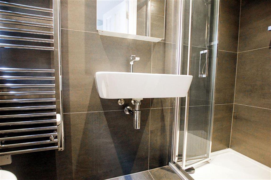 a glass shower door