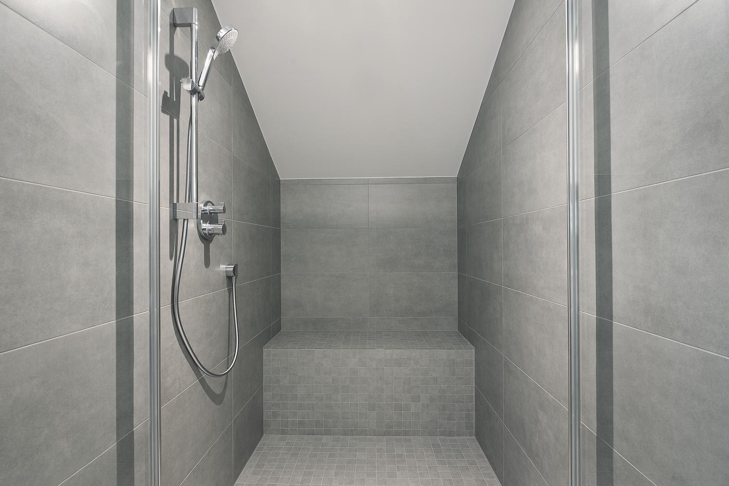 a close up of a shower in a room