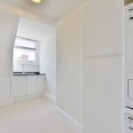 a refrigerator in a kitchen